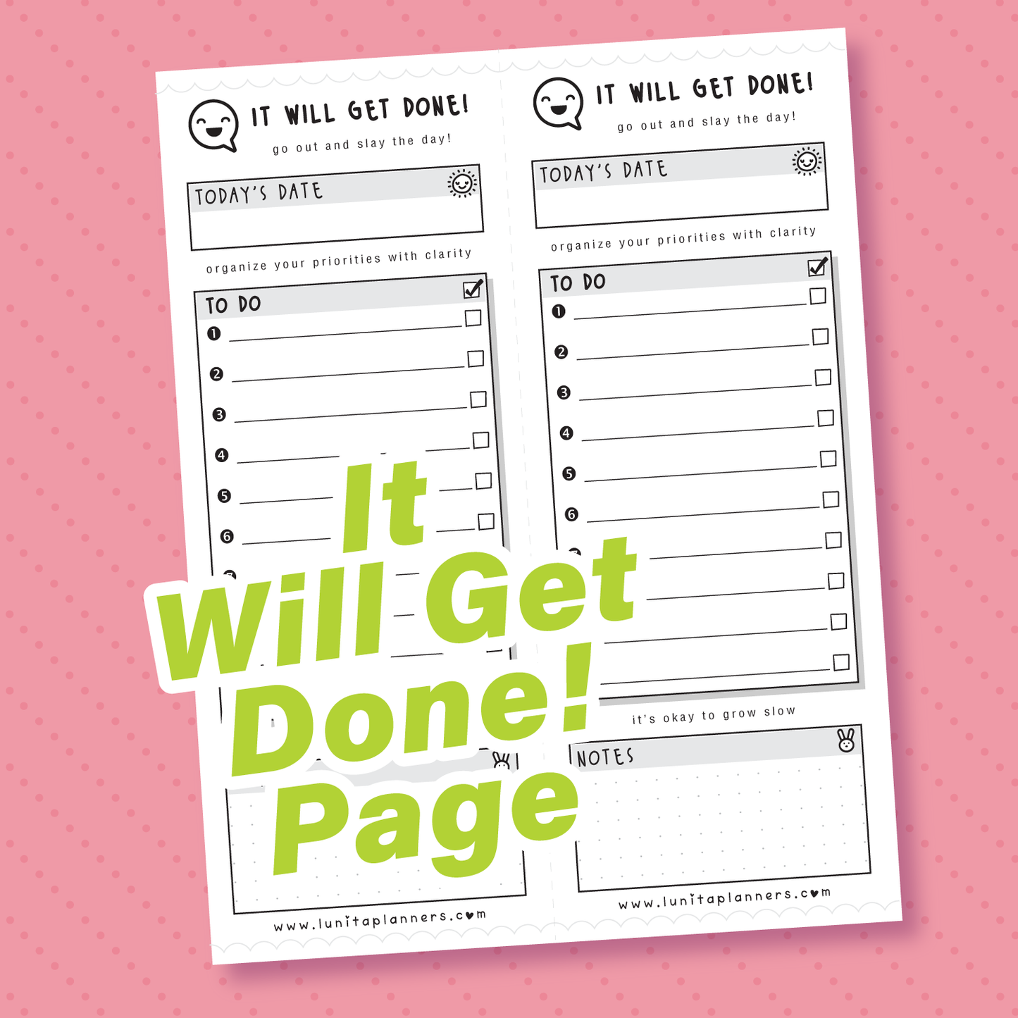 It Will Get Done! Daily - Print at Home