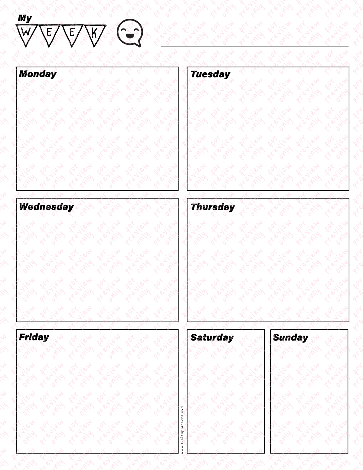 Weekly Planner (Sunny) - Print at Home