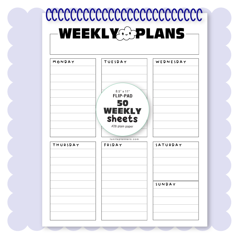 Weekly Plans Flip Pad