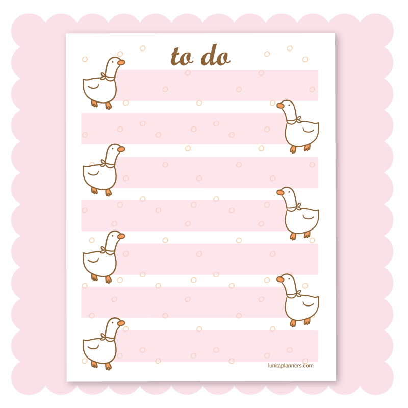 Goose Notepad (White)