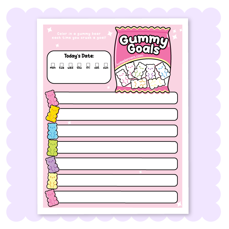 Gummy Goals Notepad