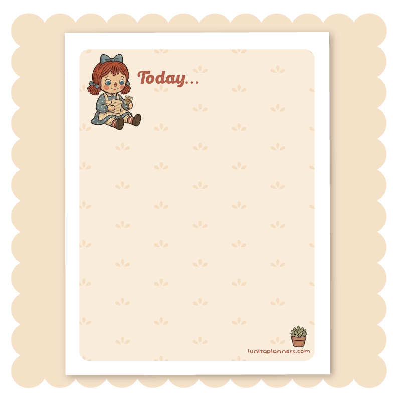 Rag Dolly Notepad