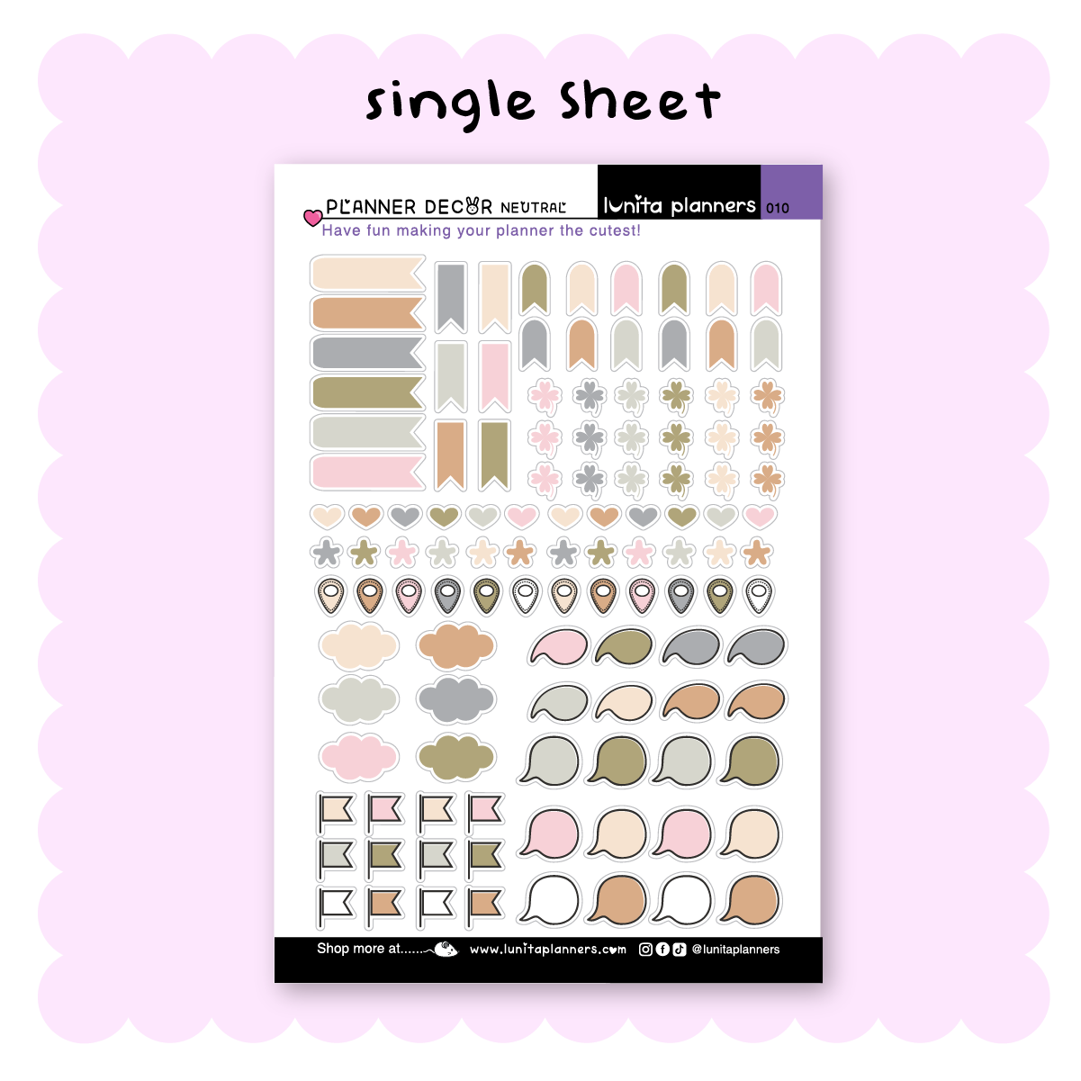 Sticker Sheet (Neutral Decor)