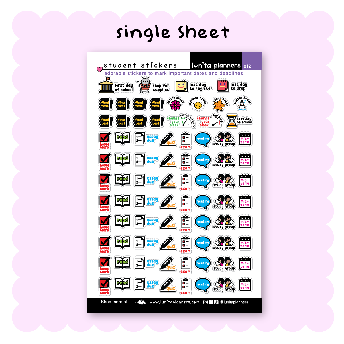 Sticker Sheet (Student)