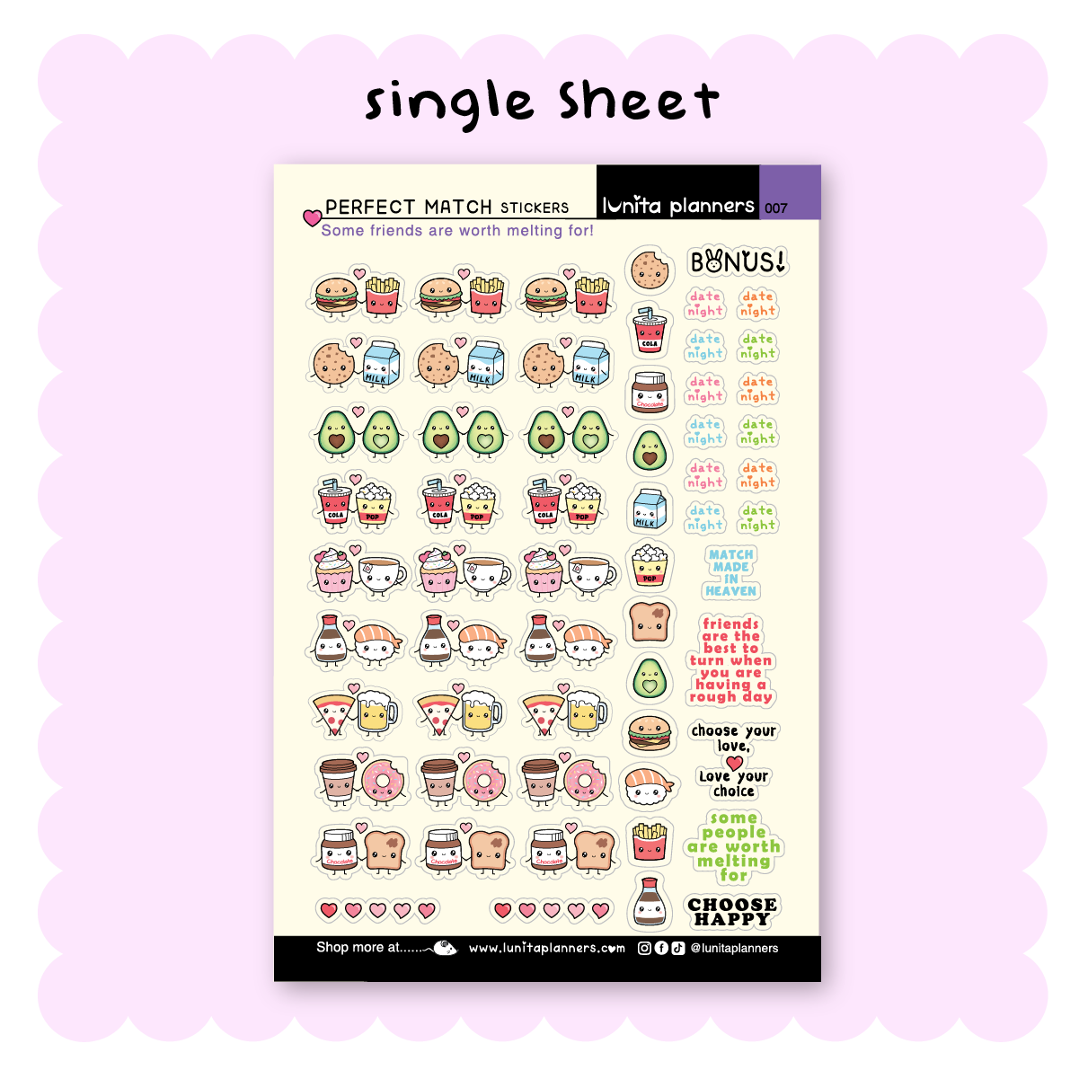 Sticker Sheet (Perfect Match)
