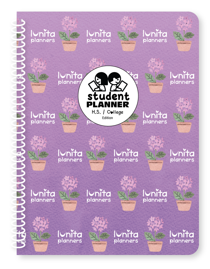 Purple Flowers Student Planner (H.S. / College Edition)