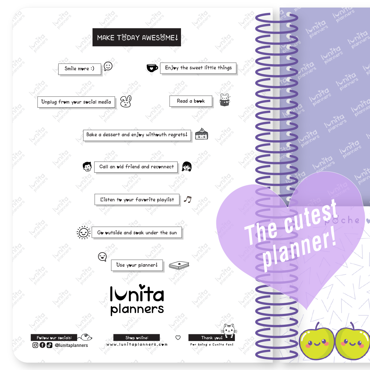 An Apple a Day Hardcover Planner