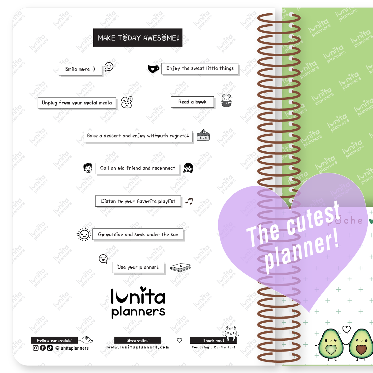 Avocado Love Hardcover Planner