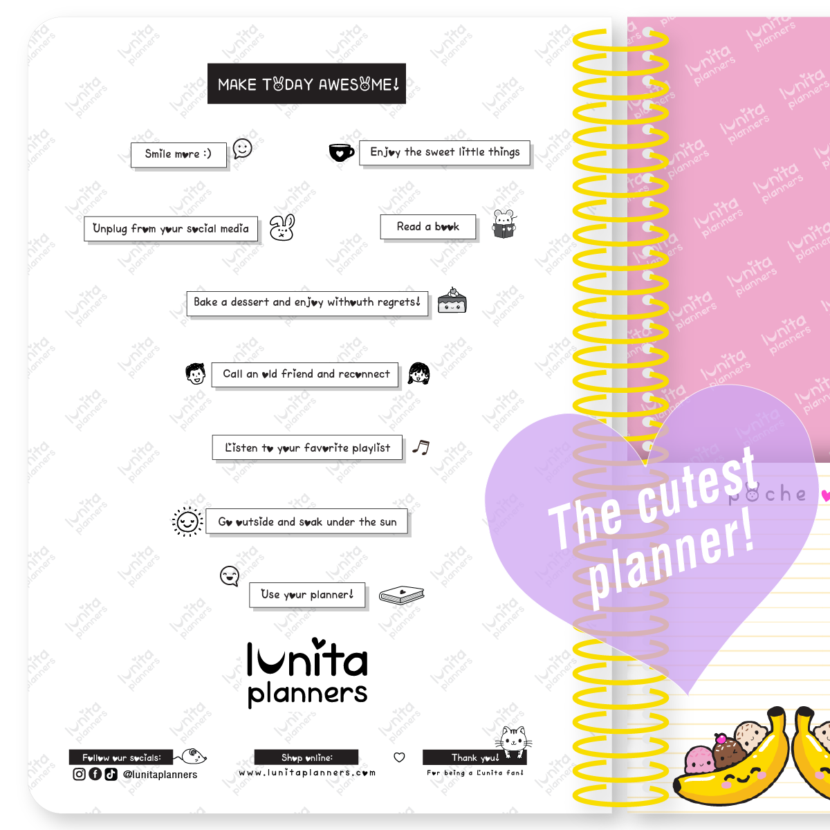 Banana Split Hardcover Planner