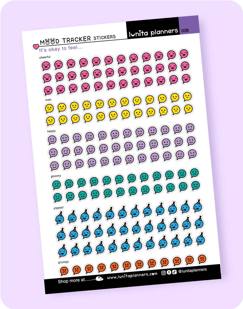 Mood Tracker Sticker Sheet