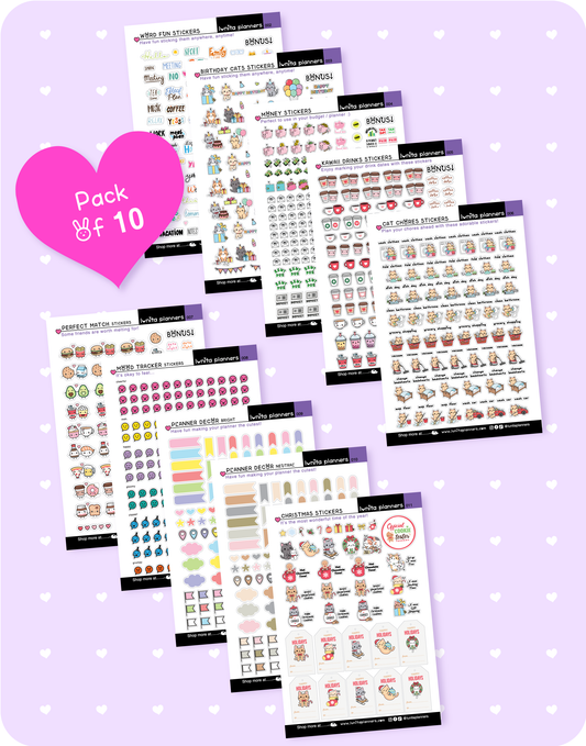 Sticker Sheet Pack - 10 Sheets