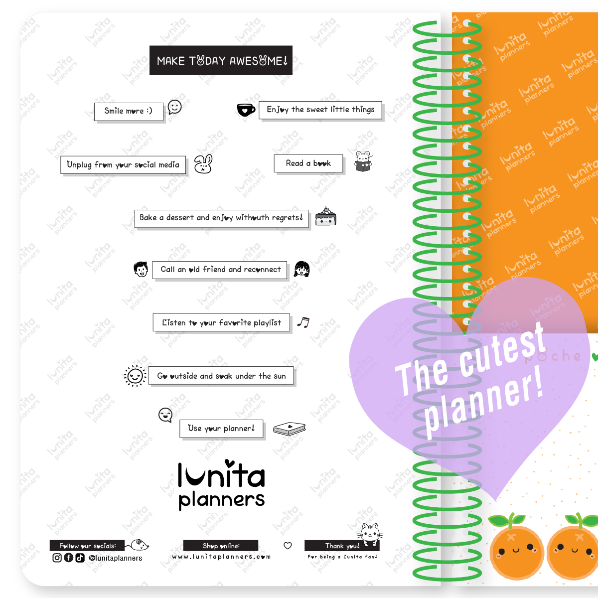 Orange Fever Hardcover Planner