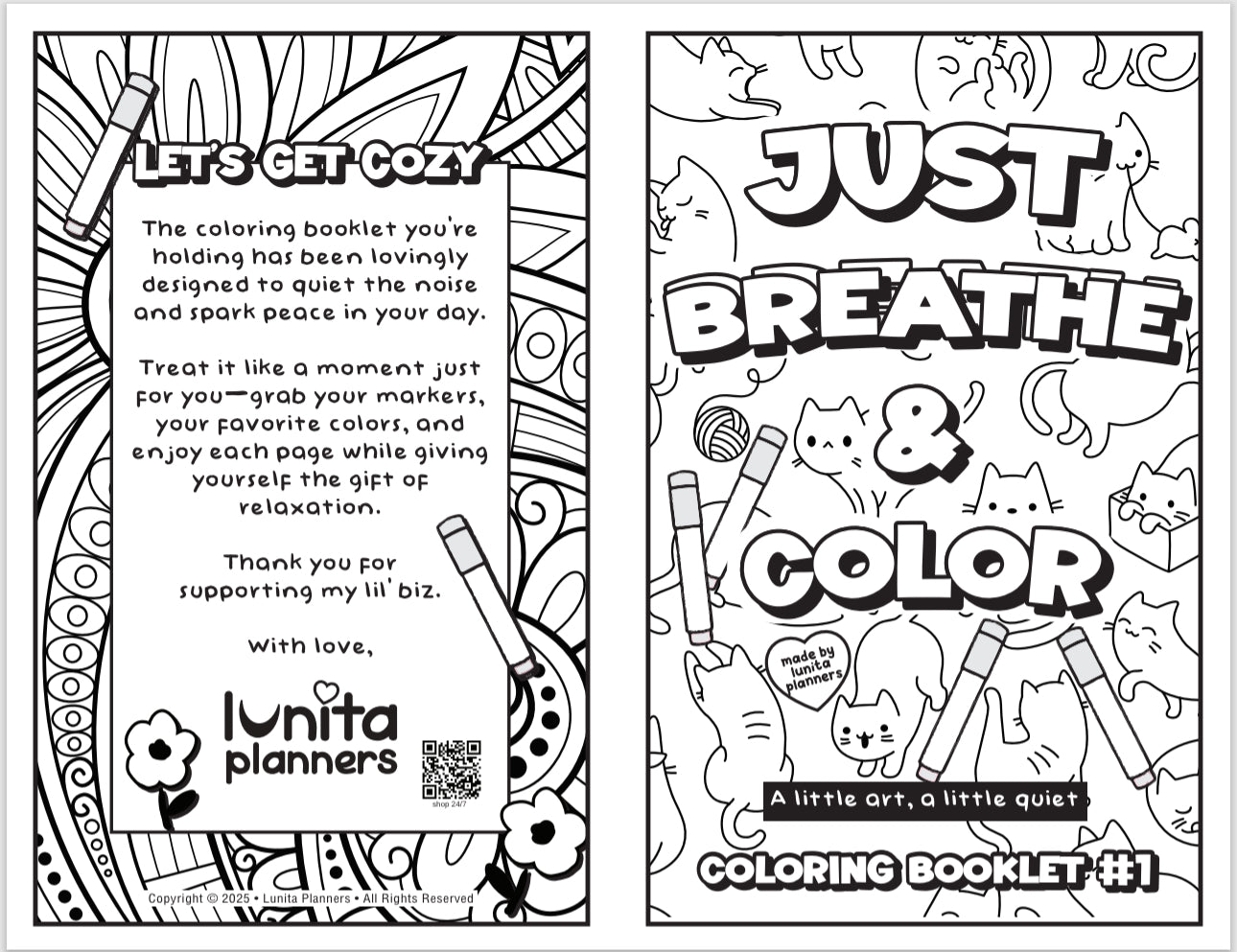 Just Breath & Color - Coloring Booklet (#1)