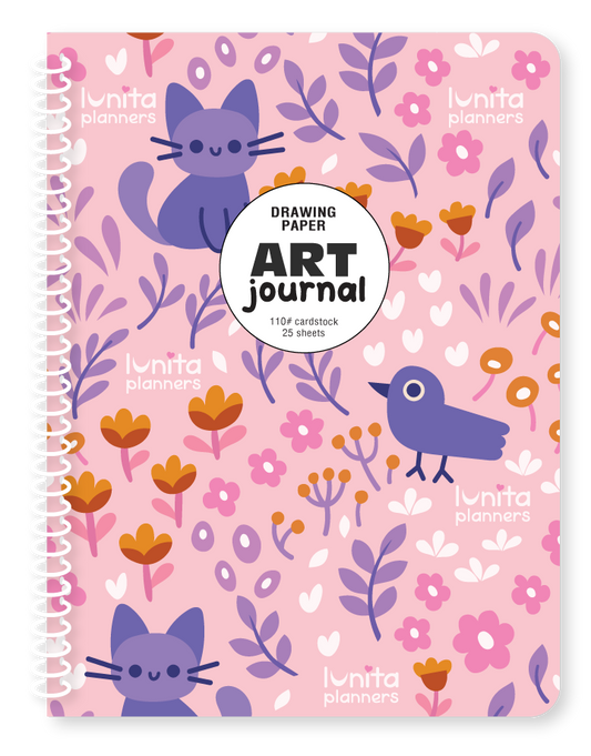 Kitten & Bird Art Journal