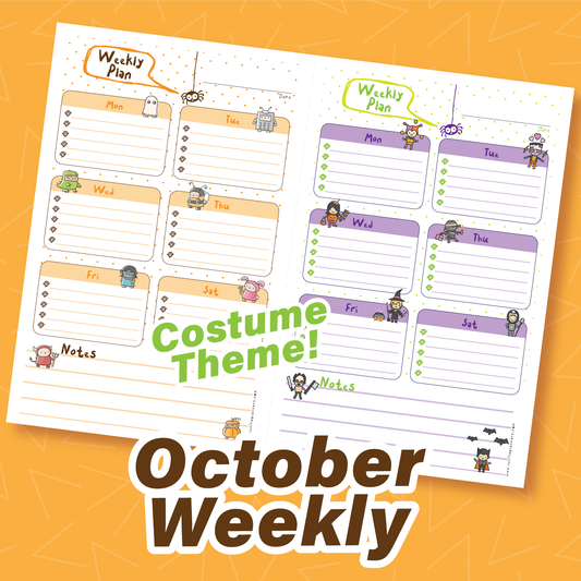 Weekly Planner (October) - Print at Home