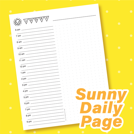 Daily Planner (Sunny) - Print at Home