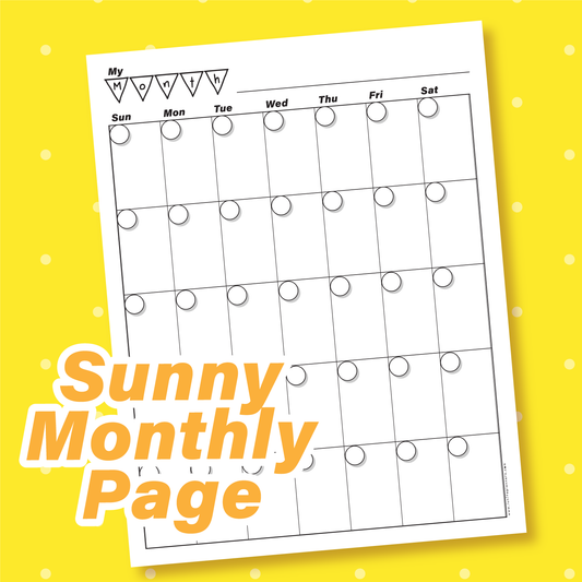 Monthly Planner (Sunny) - Print at Home