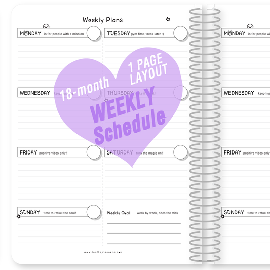 Weekly 18-month Planner (I)