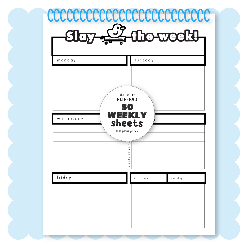 Slay The Week Flip Pad