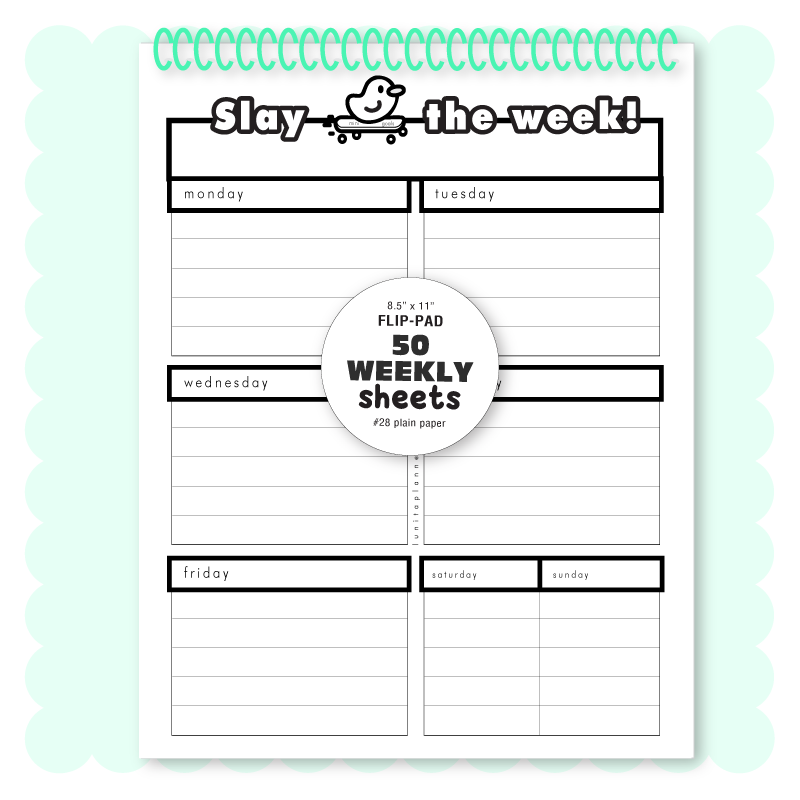 Slay The Week Flip Pad