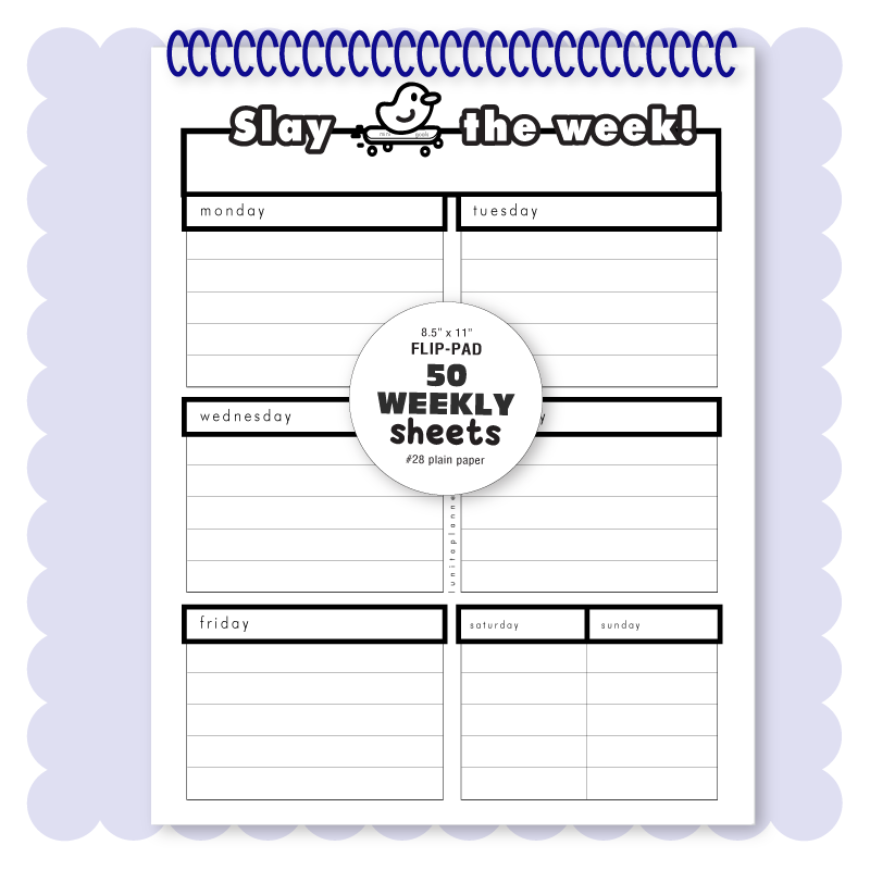 Slay The Week Flip Pad