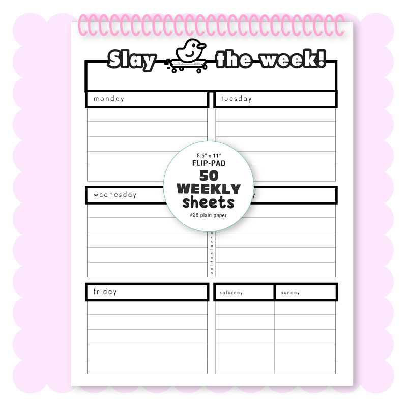 Slay The Week Flip Pad