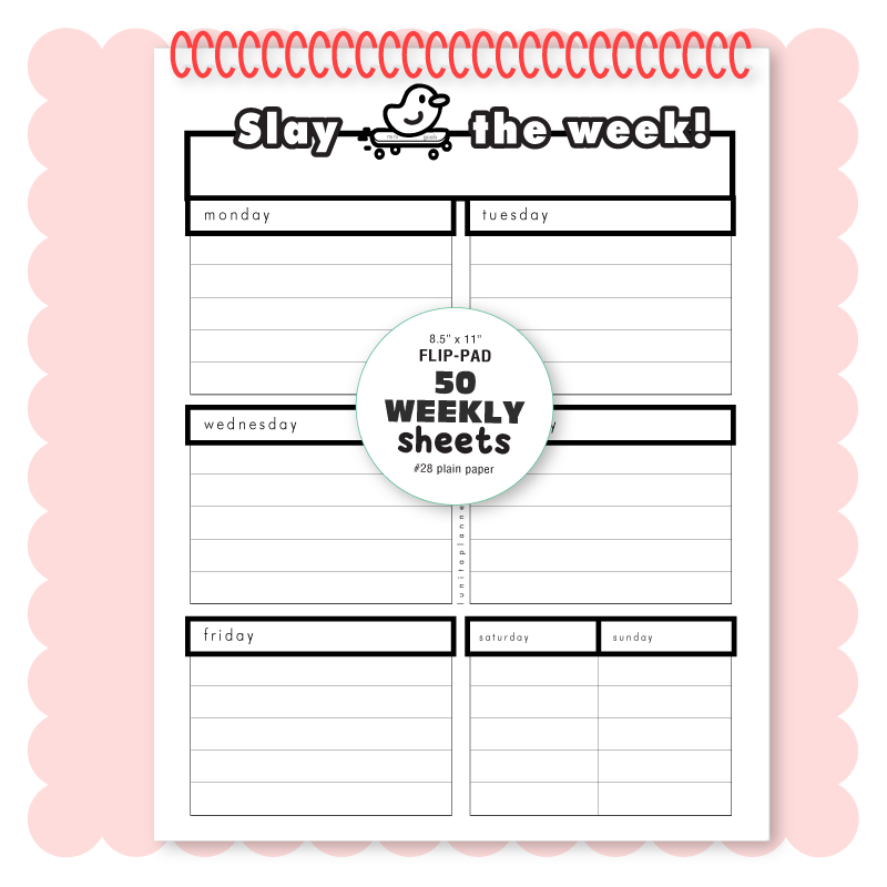 Slay The Week Flip Pad