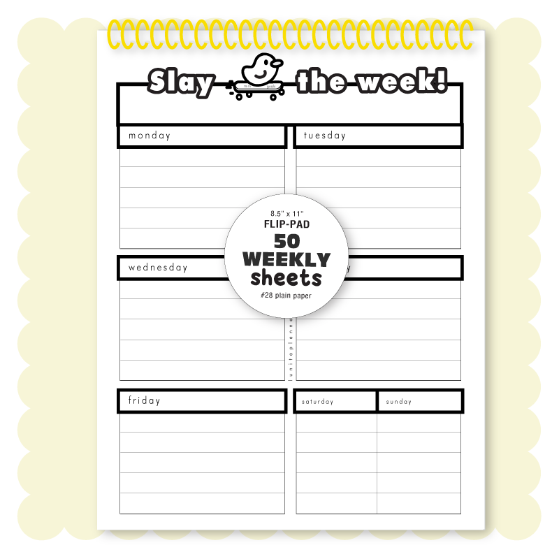 Slay The Week Flip Pad