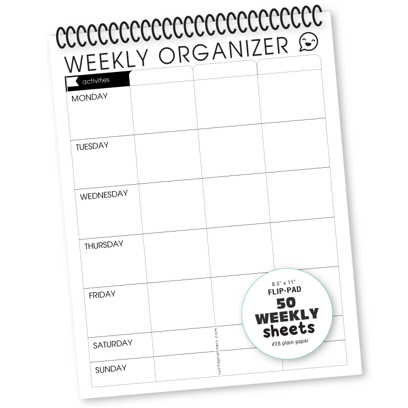 Weekly Organizer Week Flip Pad