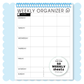 Weekly Organizer Week Flip Pad