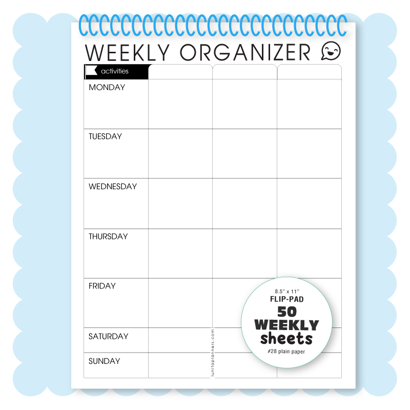 Weekly Organizer Week Flip Pad