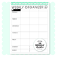 Weekly Organizer Week Flip Pad