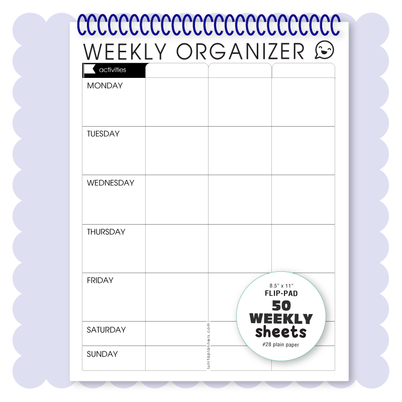 Weekly Organizer Week Flip Pad