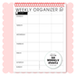 Weekly Organizer Week Flip Pad