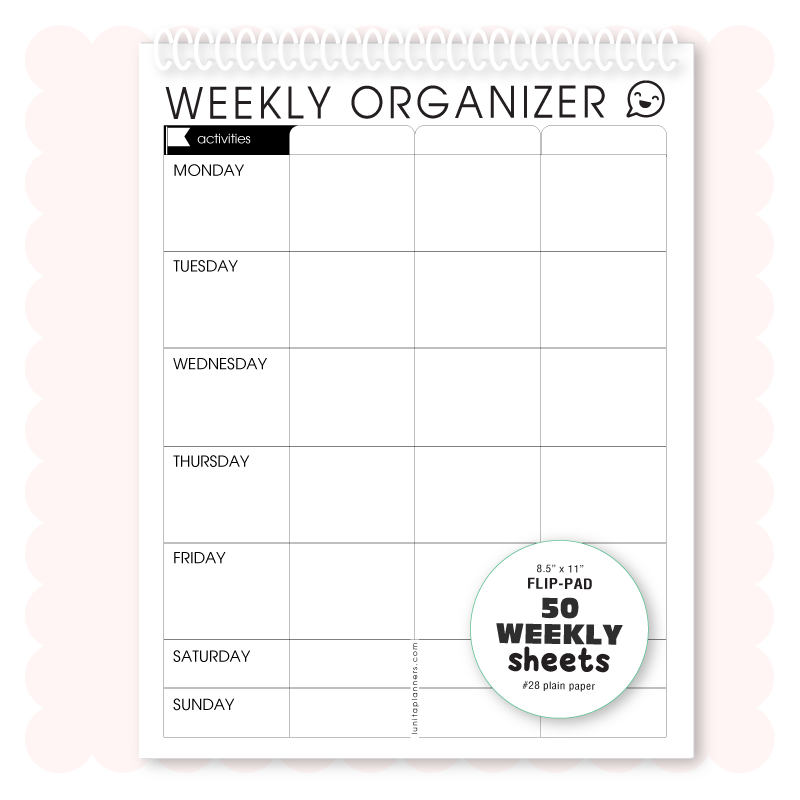 Weekly Organizer Week Flip Pad
