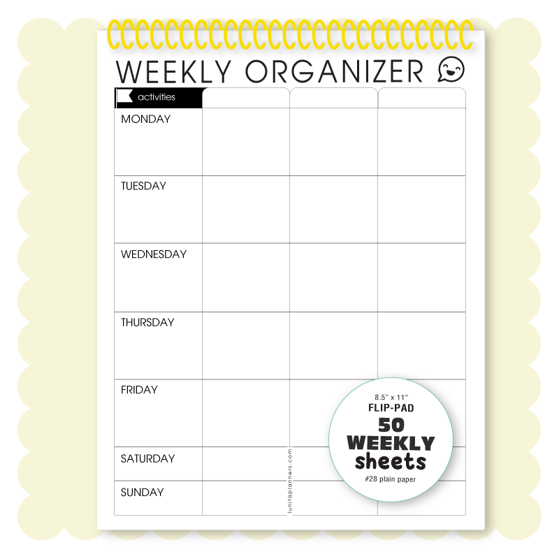 Weekly Organizer Week Flip Pad