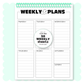 Weekly Plans Flip Pad