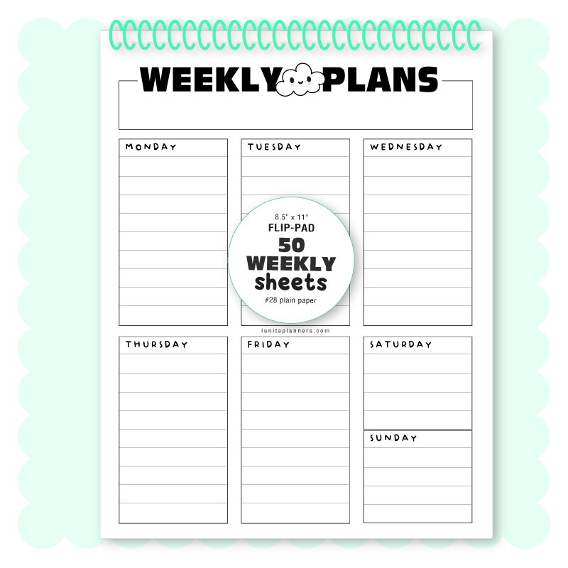 Weekly Plans Flip Pad