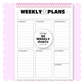 Weekly Plans Flip Pad