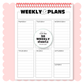 Weekly Plans Flip Pad