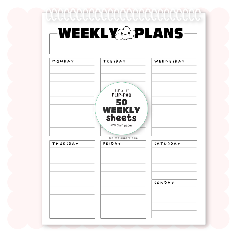 Weekly Plans Flip Pad