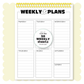 Weekly Plans Flip Pad