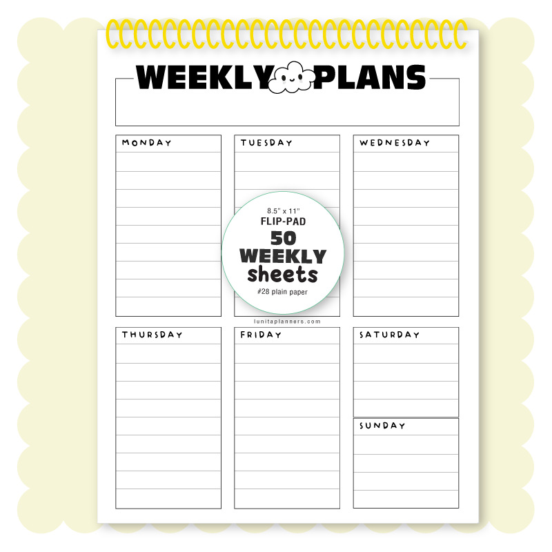 Weekly Plans Flip Pad