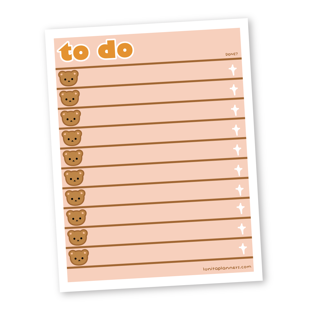 Bear To Do Notepad