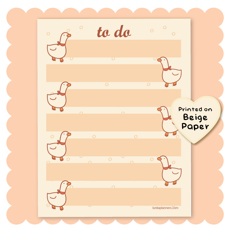 Goose Notepad (Beige)