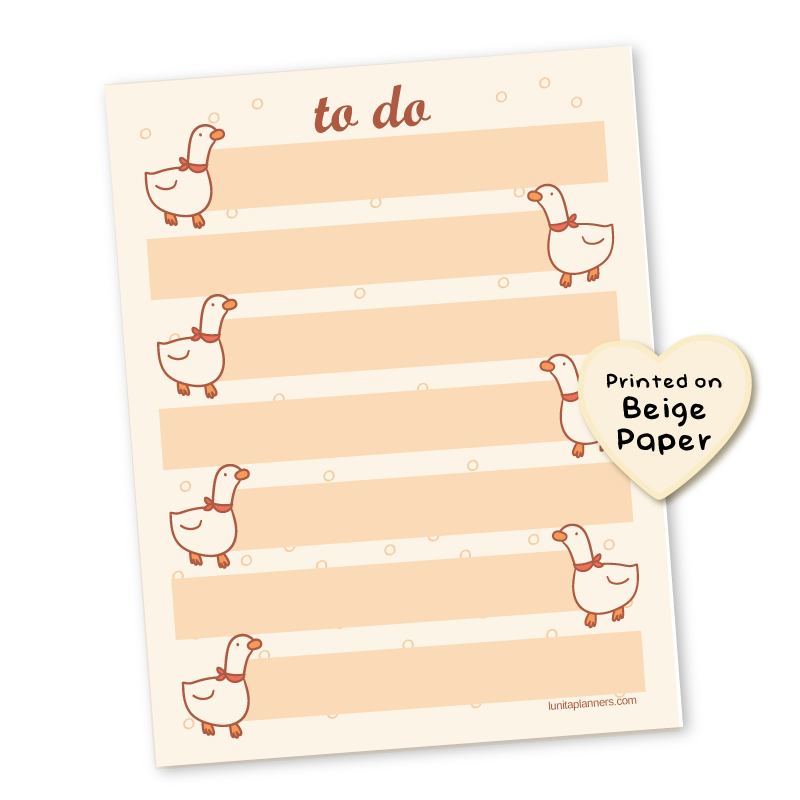 Goose Notepad (Beige)