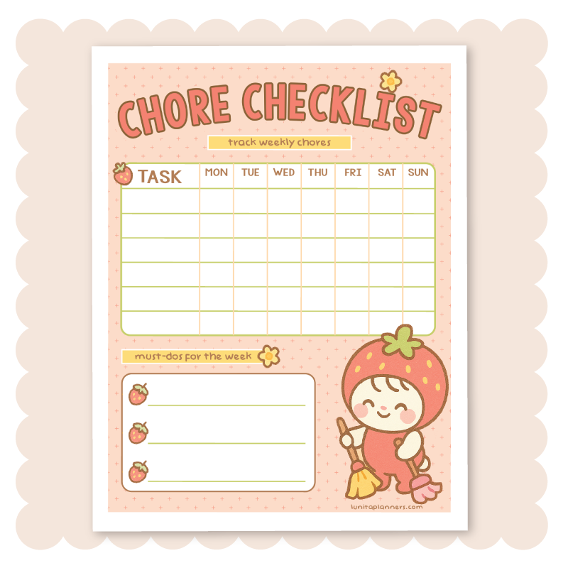 Chore Checklist Notepad