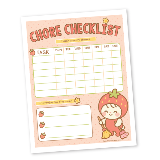 Chore Checklist Notepad