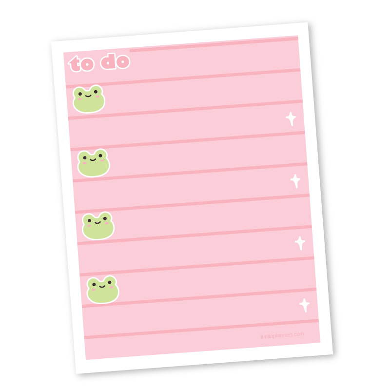 Froggy To Do Notepad (Pink)