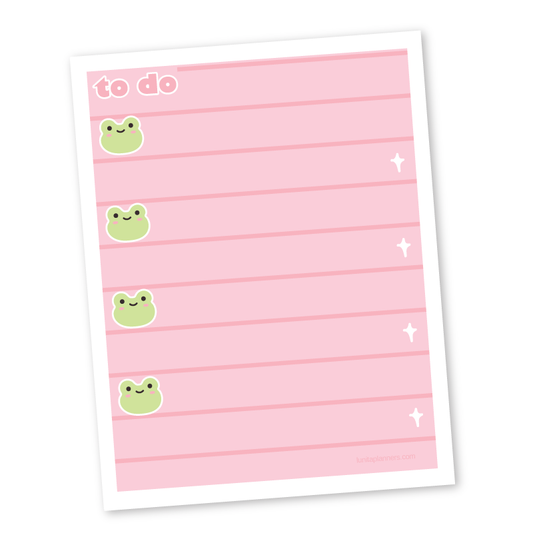 Froggy To Do Notepad (Pink)